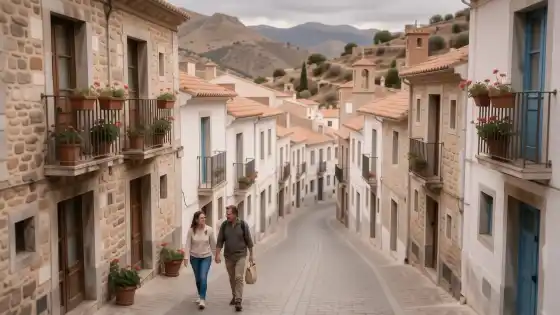 Casco antiguo de Fuengirola con calles encaladas y tejados de teja