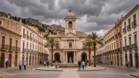 Edificio de servicios públicos de Fuengirola con palmeras